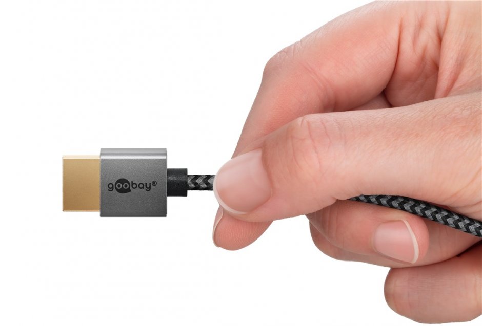Imagine Cablu Slim High Speed HDMI 4K60Hz T-T 3m brodat, Goobay G75754